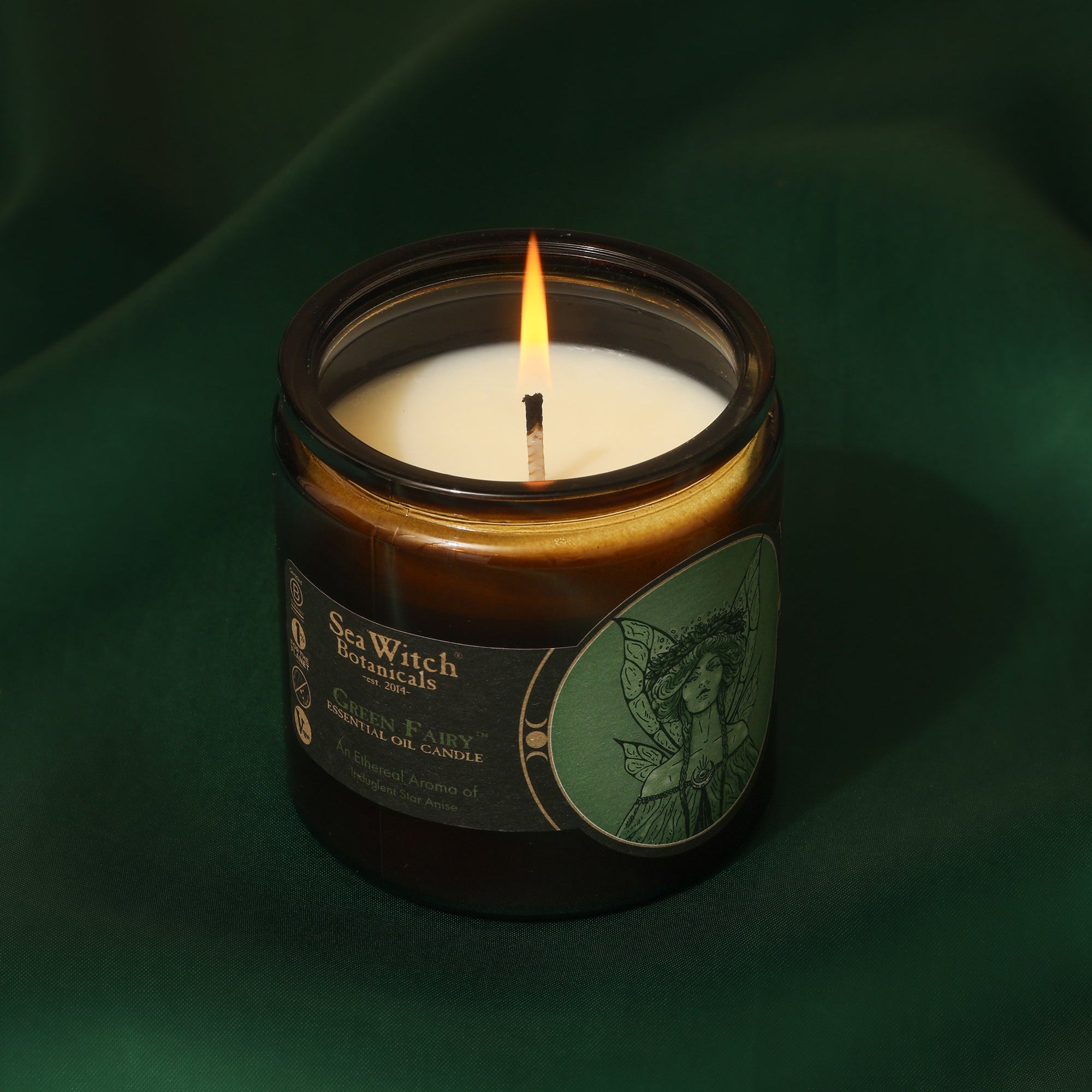 Green Fairy Candle with Star Anise Essential Oil for wholesale