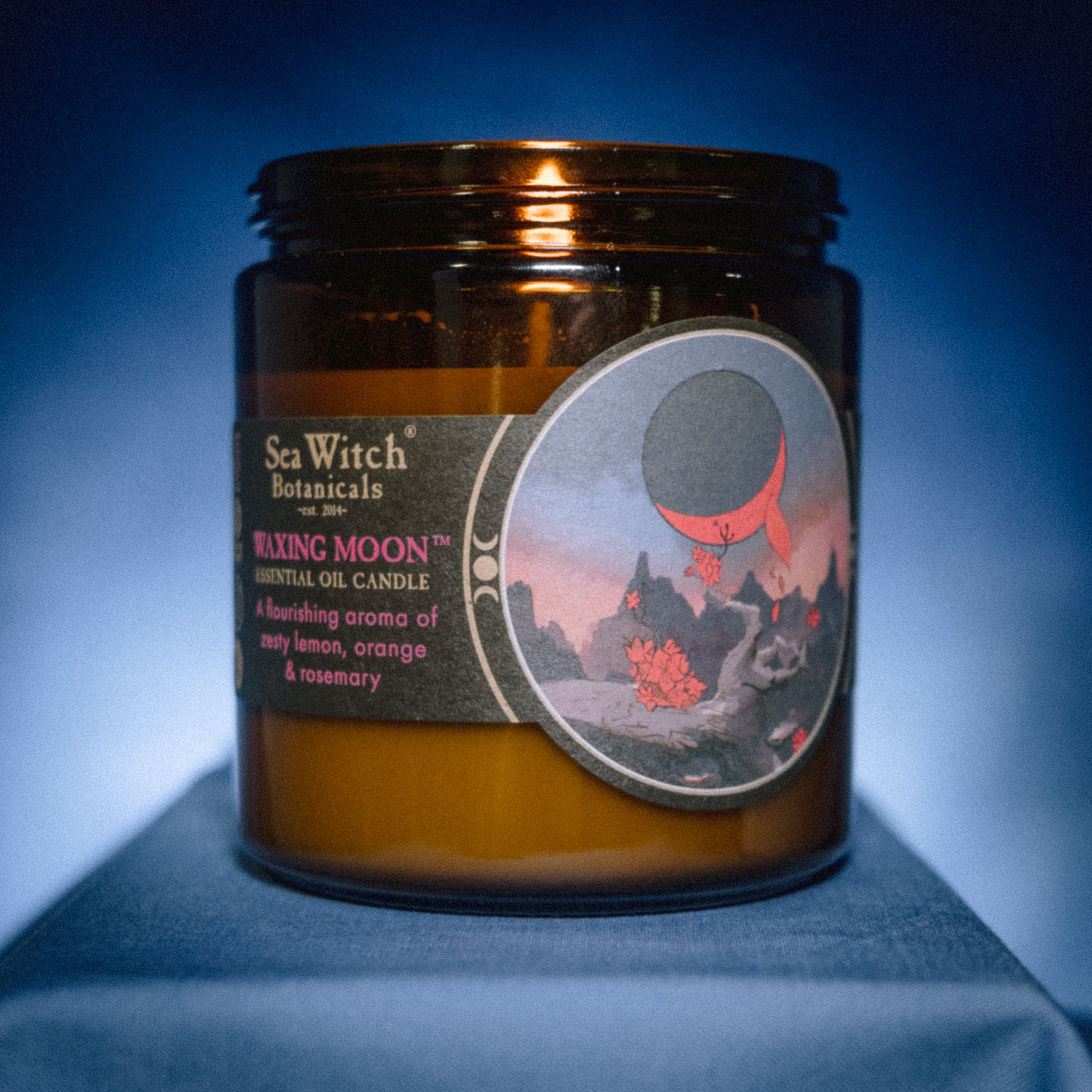 WSCWXM2637: Candle, Waxing Moon (10 oz)