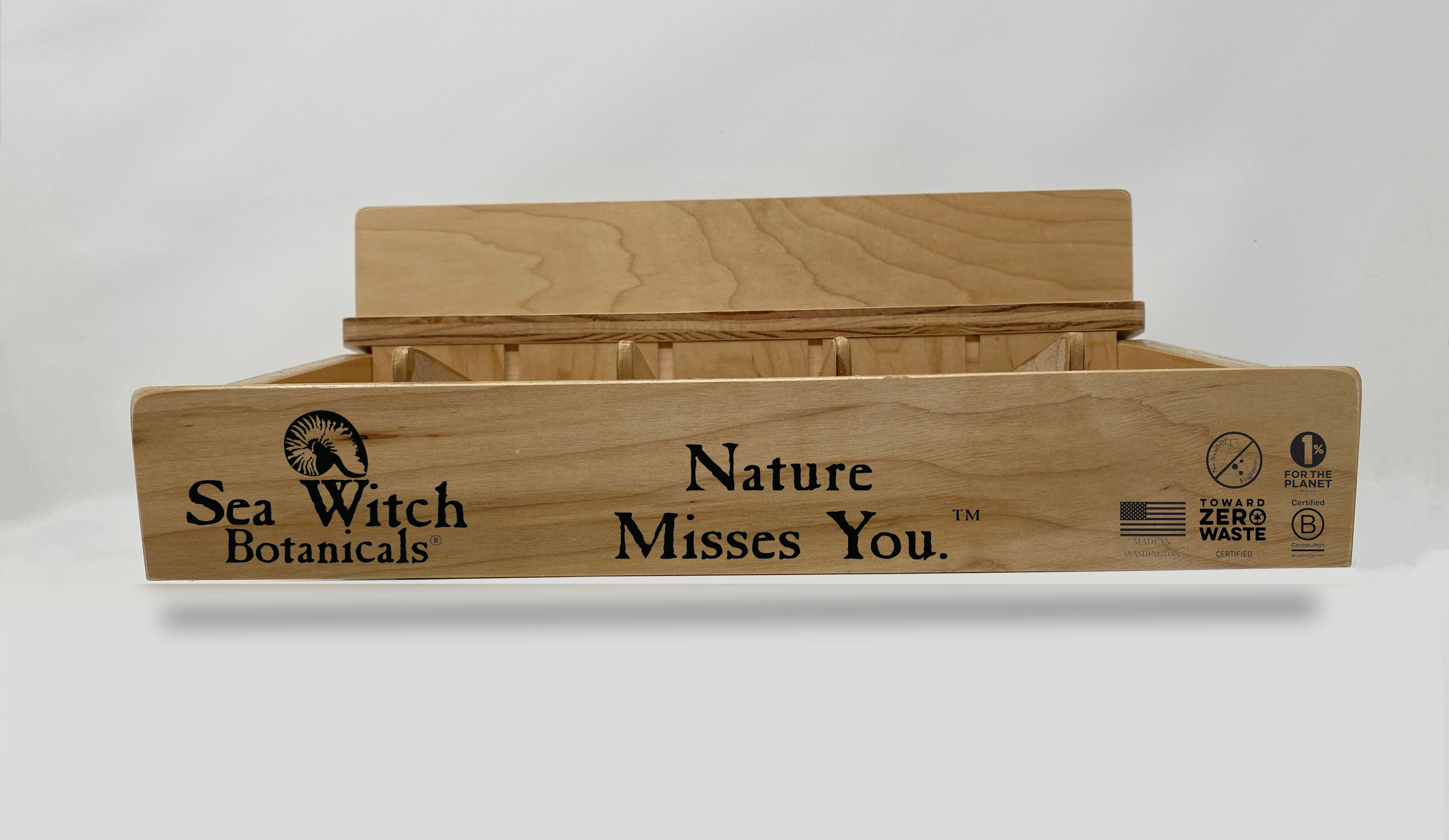 Display: Wood display for products in Tins - 5 Slots