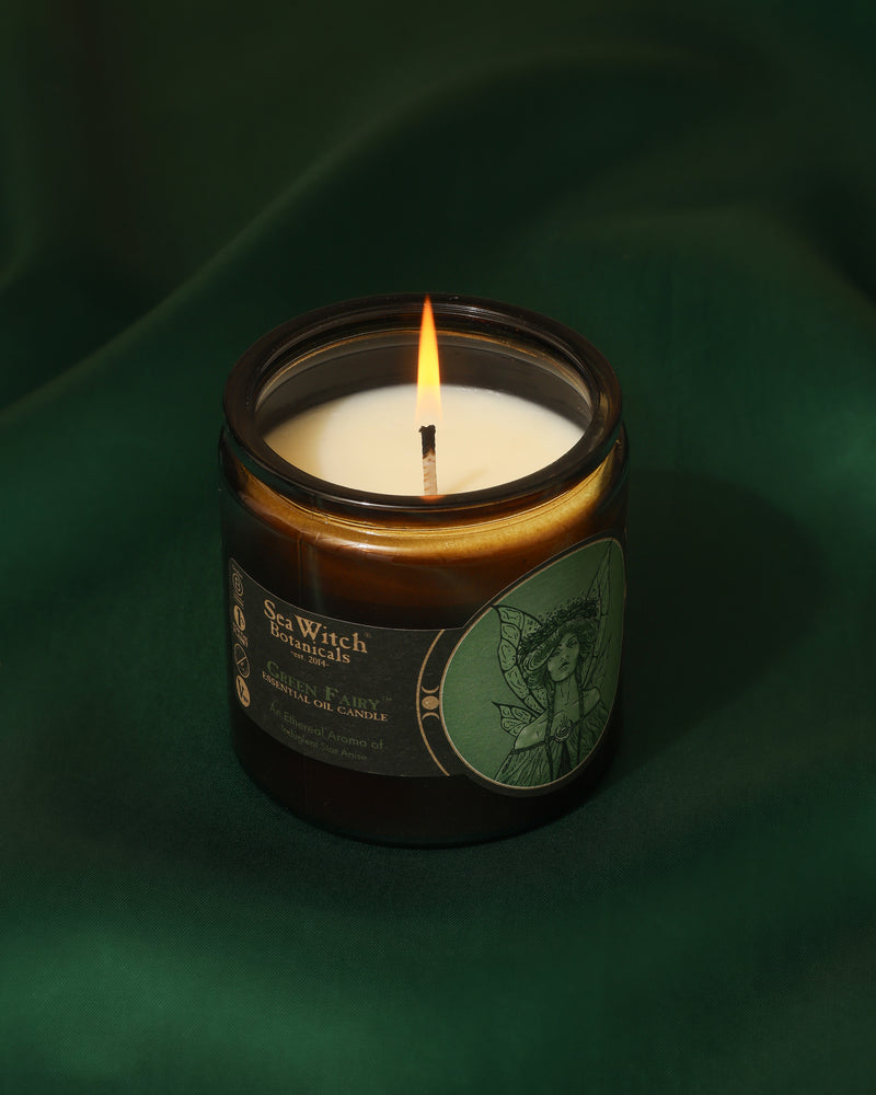 Green Fairy Candle with Star Anise Essential Oil for wholesale