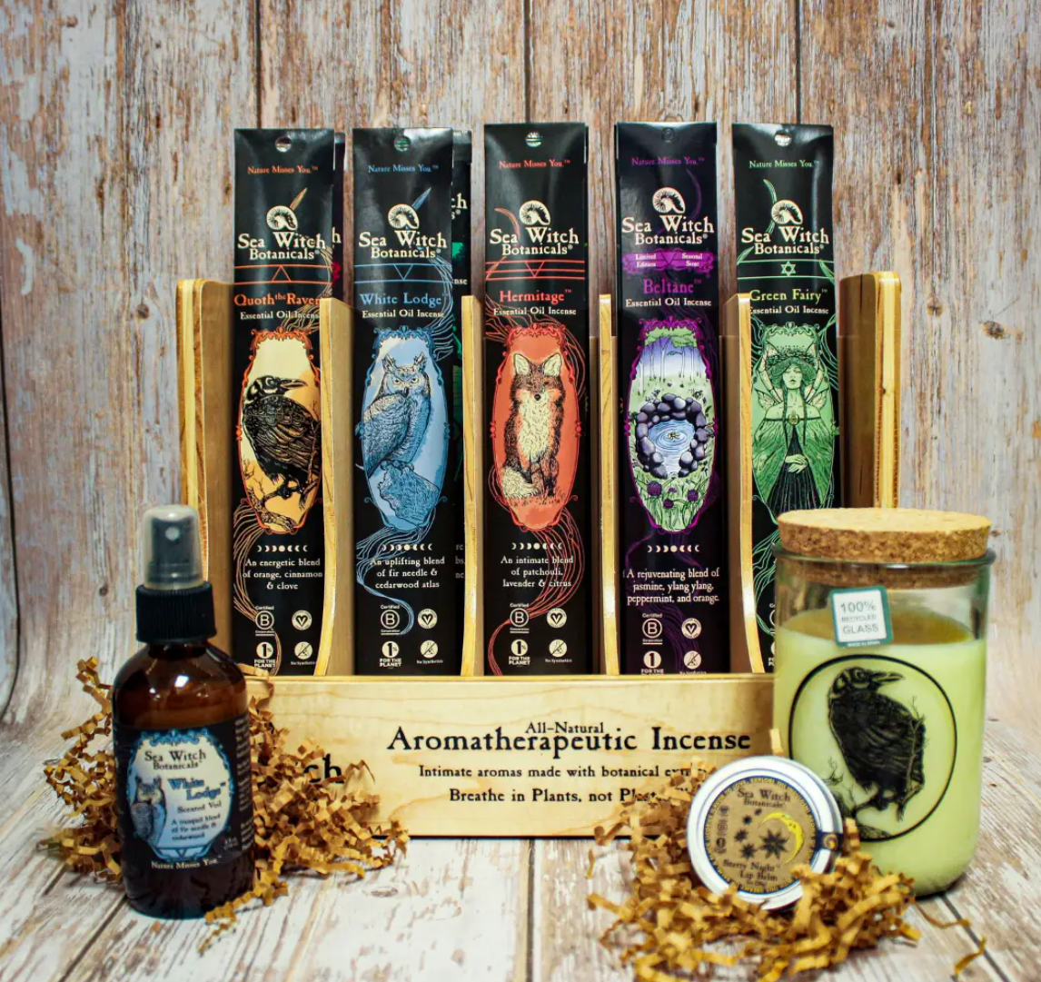 5 Slot Tall Wood Display for Incense