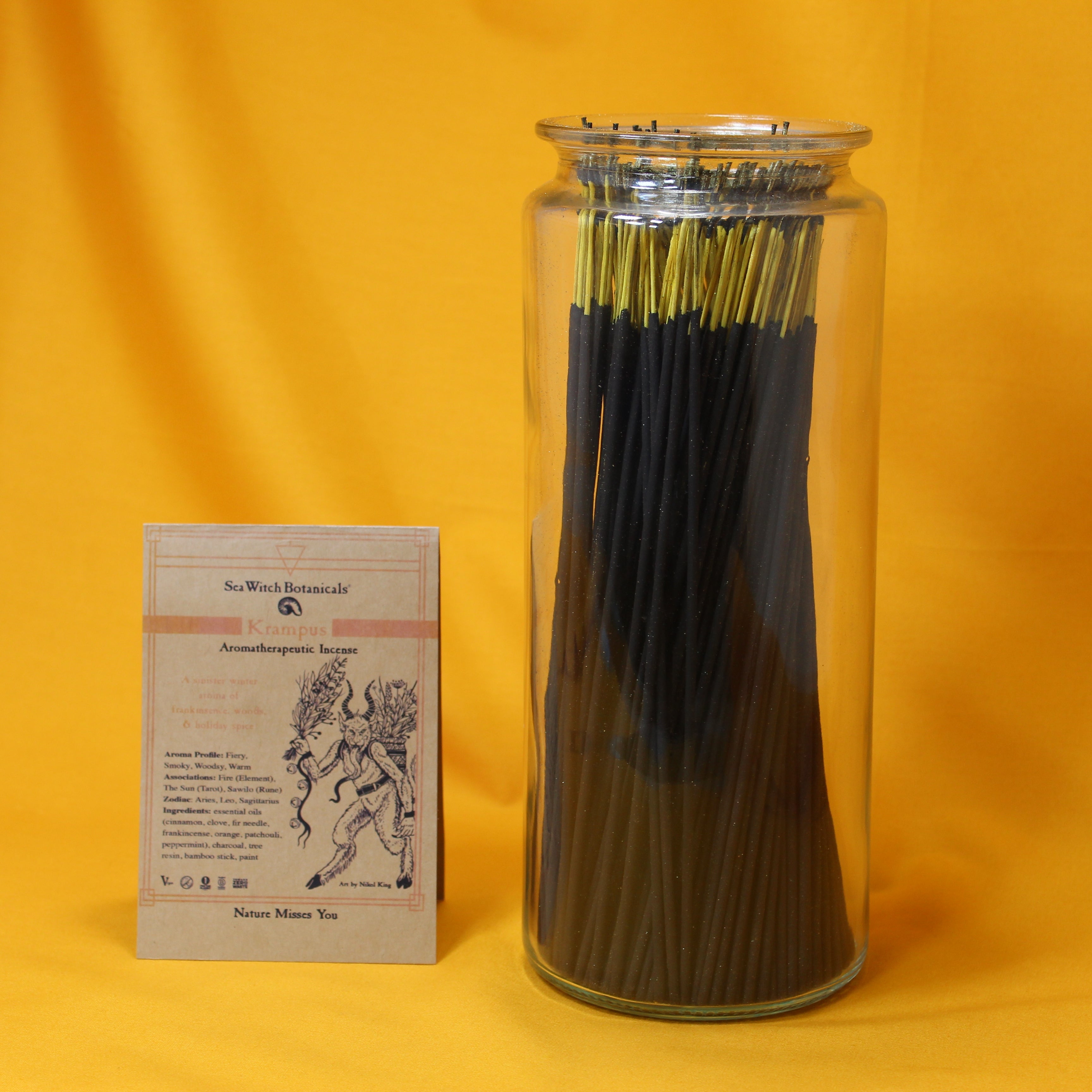 WSBIK1210 Bulk Incense:  Krampus 300g Bundle (w/ Unbranded Jar Optional)