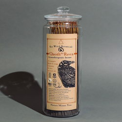 Bulk Incense:  Branded Glass Jar for Quoth the Raven sticks