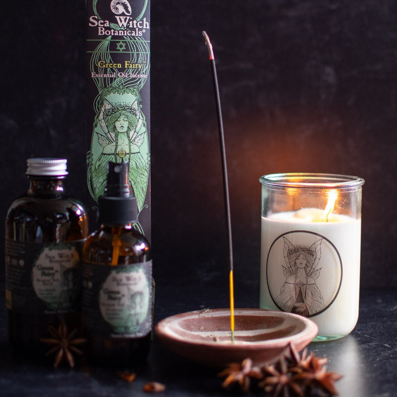 WSCGF1449: Candle, Green Fairy