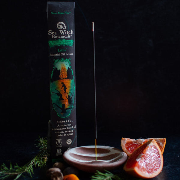 Litha Incense: with All-Natural Vetiver, Nutmeg, Cedar & Spices