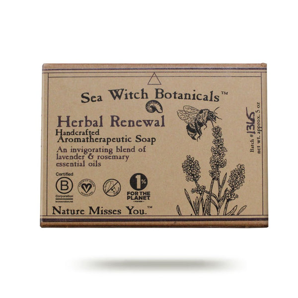 Wholesale Herbal Renewal Cold Process Artisan Soap from Sea Witch Botanicals - Lavender Rosemary