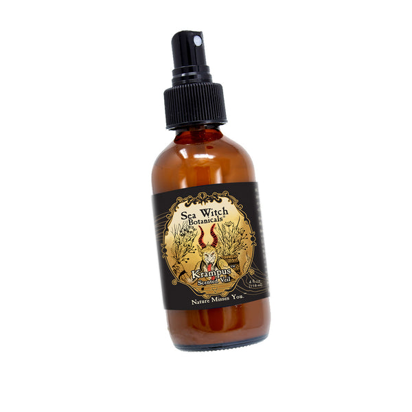 Krampus limited edition holiday scent, room spray with frankincense, fir, and spices
