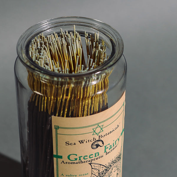 Bulk Incense:  Branded Glass Jar for Green Fairy sticks